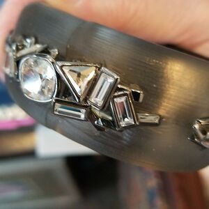 Alexis Bittar Gray and Silver Crystal Bracelet! NWOT!